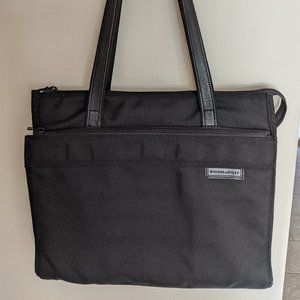 Briggs & Riley Business Tote with Laptop Sleeve, Black Ballistic Nylon